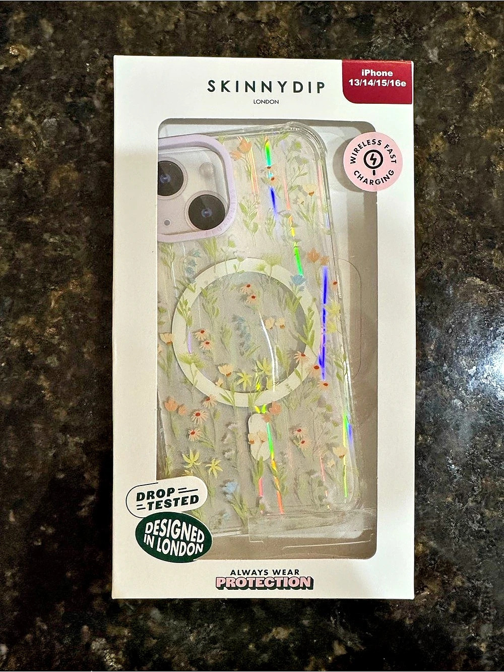 SKINNYDIP Floral iPhone Case Clear & Green NWT